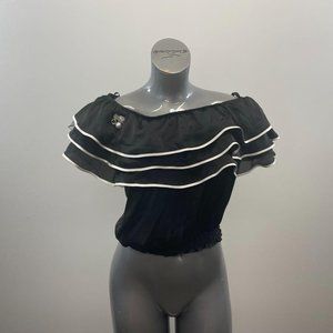 Redherring Women's Black Fancy Formal One Shoulder